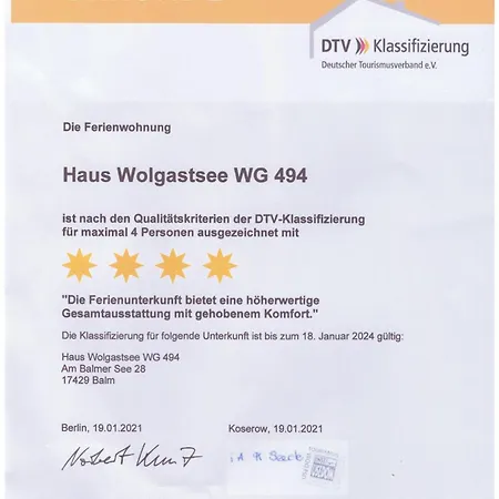 Apartament Im Haus Wolgastsee